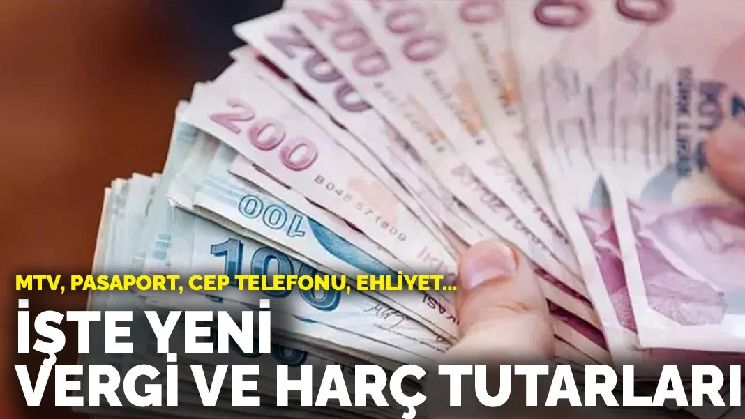 MTV, pasaport, cep telefonu, ehliyet... İşte yeni vergi ve harç tutarları