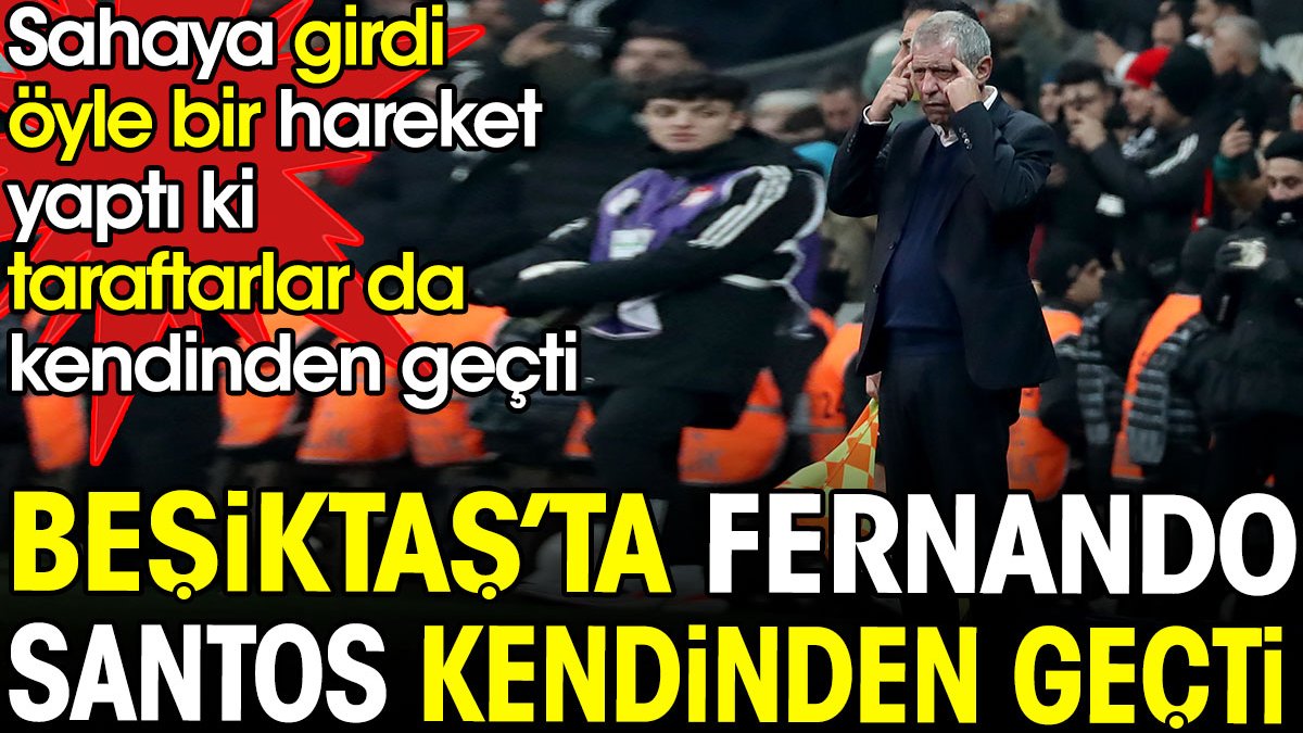 Fernando Santos kendinden geçti. Sahaya girdi öyle bir hareket yaptı ki taraftarlar da kendinden geçti