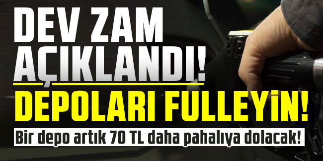 Akaryakıtta bir depoda 70 TL fark ettirecek bir dev zam daha geliyor!