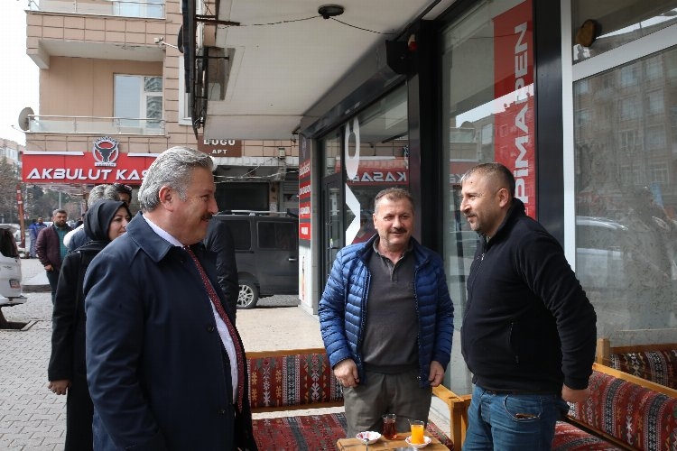 Başkan Palancıoğlu'na  Hunat Mahallesi esnafından yoğun ilgi