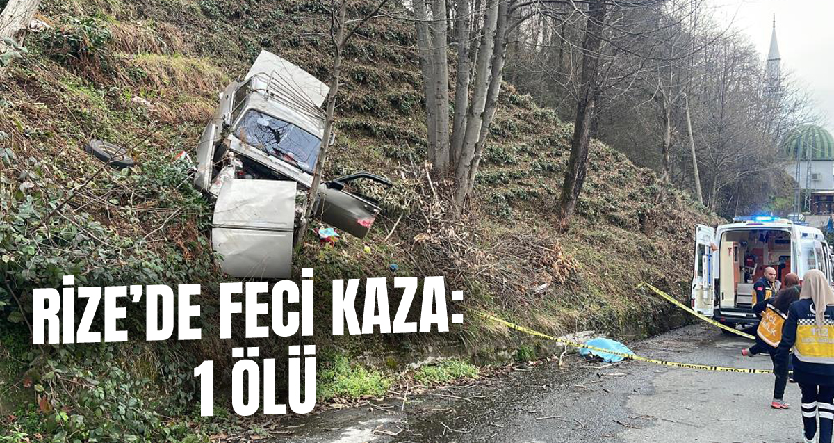 Rize'de araç yol kenarındaki ağaca çarpması sonucu Yaşar Çakar hayatını kaybetti