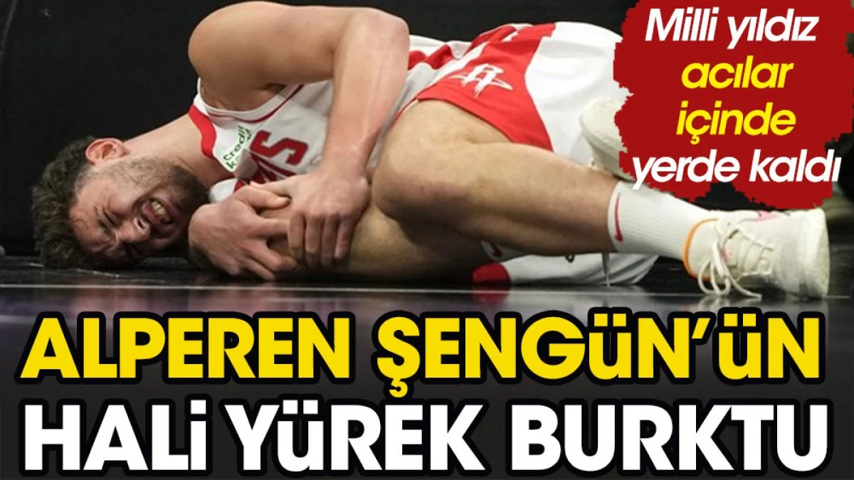 Milli yıldız Alperen Şengün acılar içinde yerde kaldı. Son hali yürek burktu