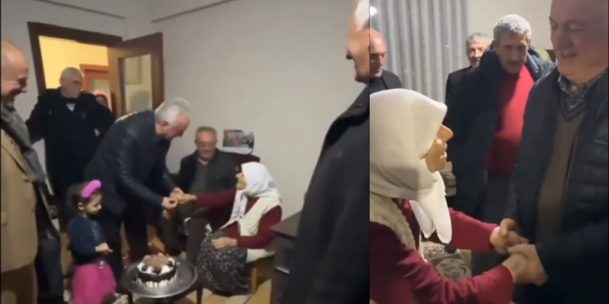Başkan Kenan Yıldırım' dan Asrilik Hacere Teyzeye Doğum Günü Kutlaması