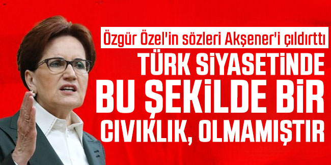 Özgür Özel'in sözleri Akşener'i çıldırttı