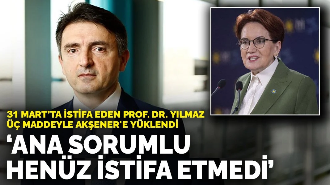 31 Mart'ta istifa eden Prof. Dr. Bilge Yılmaz üç maddeyle Akşener'e yüklendi: Ana sorumlu henüz istifa etmedi