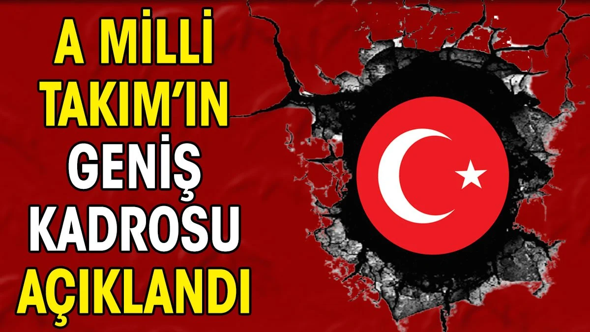 A Milli Takım'ın geniş kadrosu açıklandı