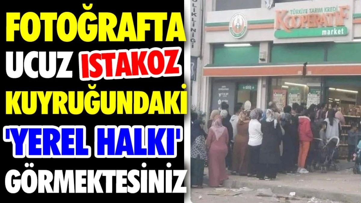 Fotoğrafta ucuz ıstakoz kuyruğundaki  yerel halkı görmektesiniz