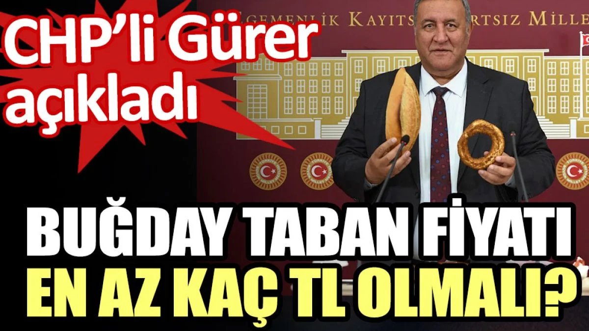 CHP’li Gürer buğday taban fiyatının en az kaç lira olması gerektiğini açıkladı