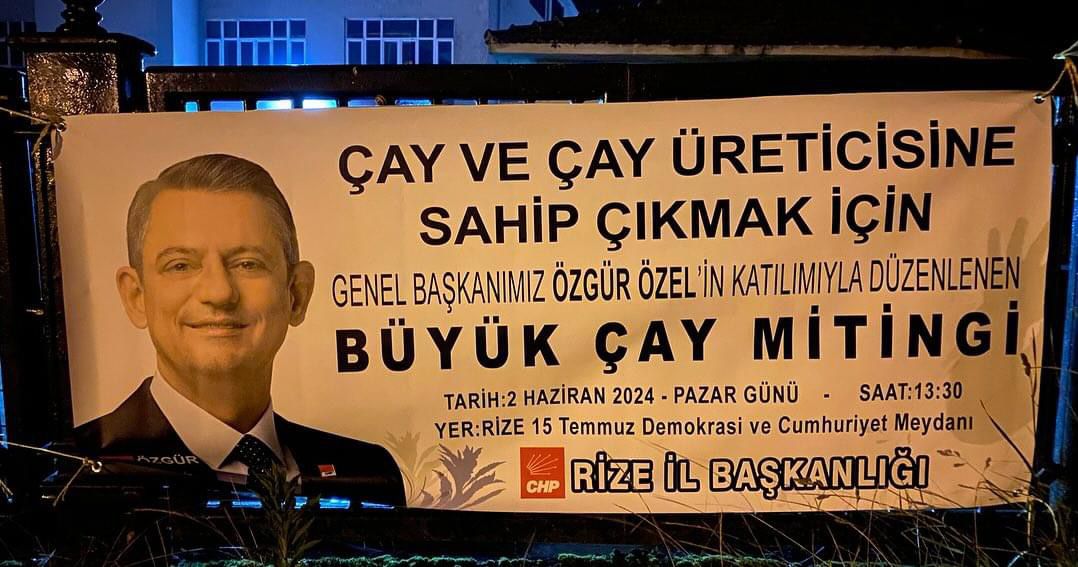 CHP Rize İl Başkanı Saltuk Deniz'den 2 Haziran Çay Mitingi'ne Davet