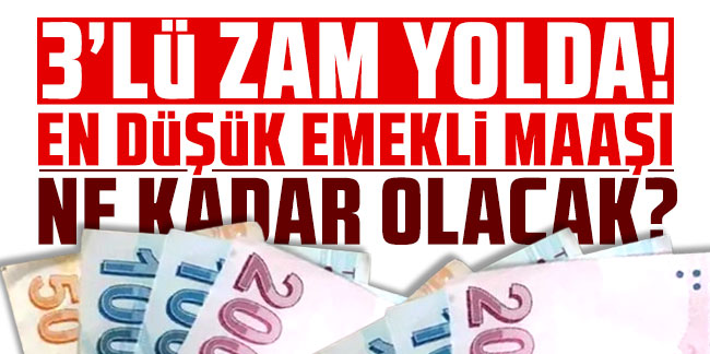 3'lü zam yolda: En düşük emekli maaşı ne kadar olacak?