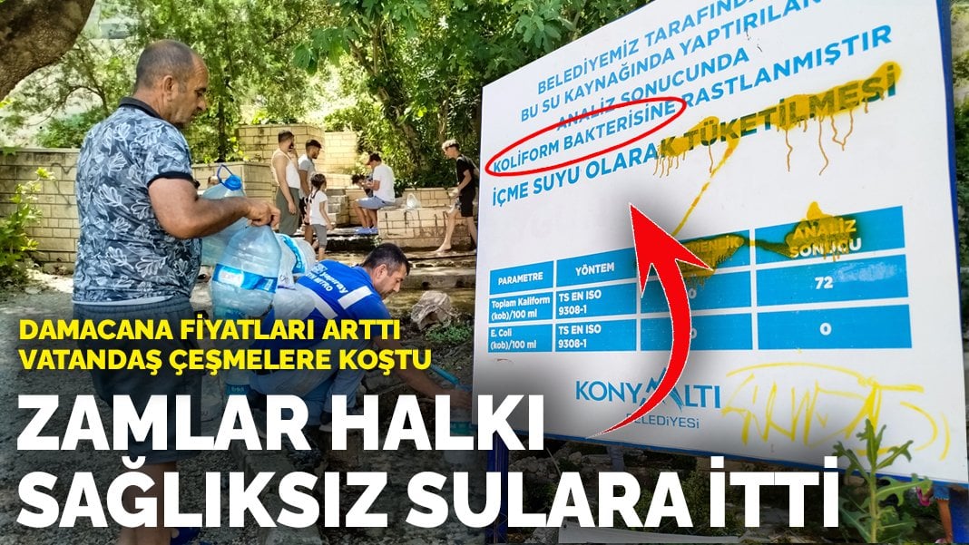 Zamlar halkı sağlıksız sulara itti: Damacana fiyatları arttı, vatandaş çeşmelere koştu