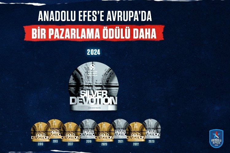 Anadolu Efes'e 6 sezon üst üste ödül
