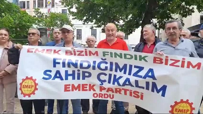 Emek Partisi Ordu İl Örgütü: “Bir kilo fındığın fiyatı 180 TL olmalıdır