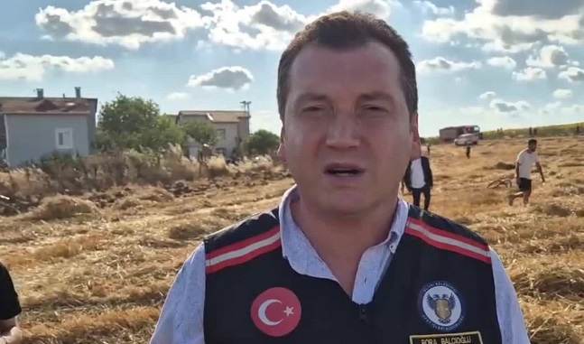 Silivri Belediye Başkanı Balcıoğlu, yangın bölgesinde incelemelerde bulundu