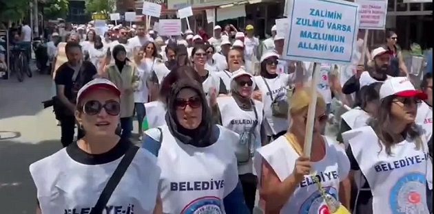 Iğdır Belediyesi'nin işten çıkardığı 204 işçinin eylemi sürüyor
