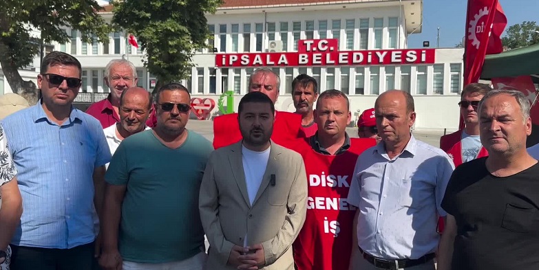 Ahmet Baran Yazgan, İpsala Belediyesi'nin işten çıkardığı işçileri ziyaret etti: