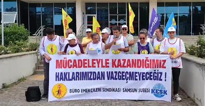 BES Samsun Şubesi'nden TÜİK'in enflasyon rakamları ve maaş zammına protesto