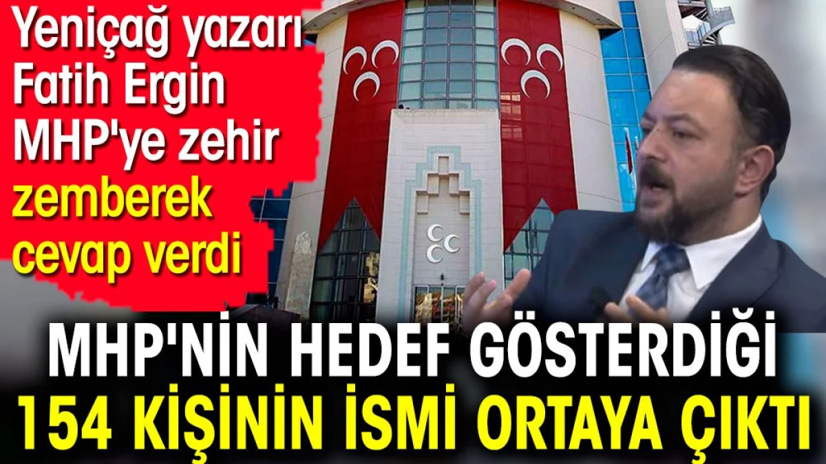 MHP'nin hedef gösterdiği 154 kişinin ismi ortaya çıktı. 