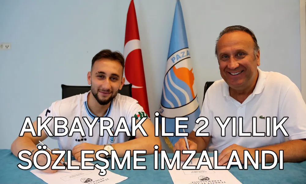 Pazarspor, Metin Caner Akbayrak ile 2 Yıllık Sözleşme İmzaladı