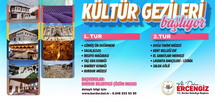 Burdur Belediyesi'nin kültür gezileri başlıyor