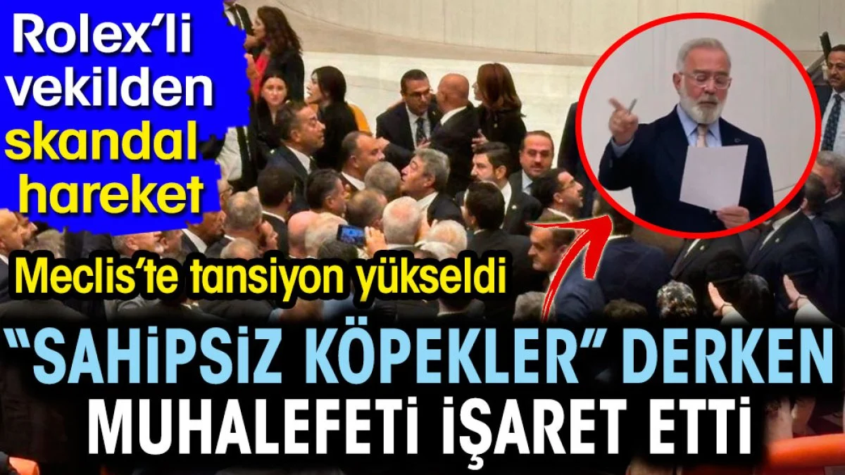 Rolex'li vekilden skandal hareket. 