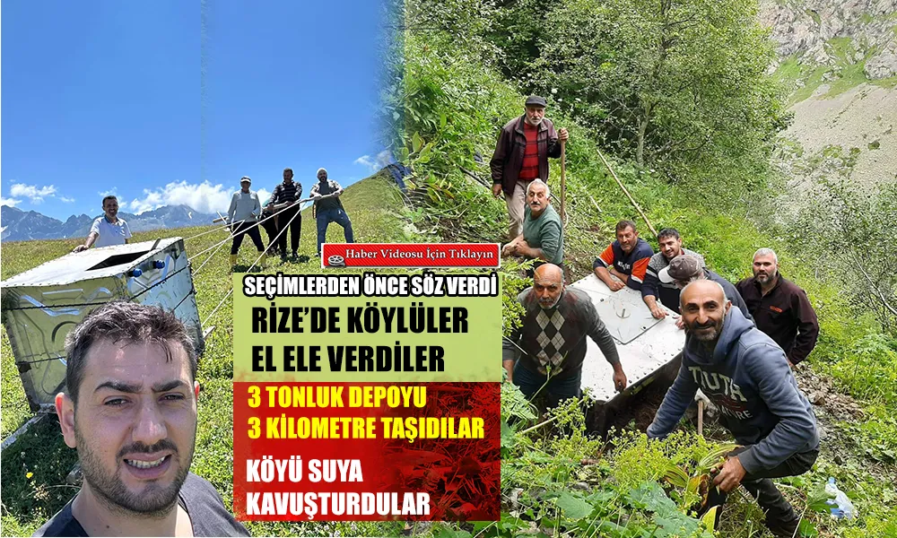 Rize'de Köylüler Depoyu 3 Km Taşıdı