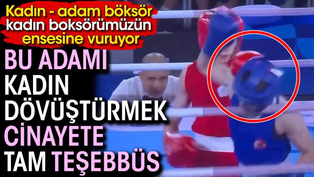 Bu adamı kadınla dövüştürmek cinayete tam teşebbüs. Türk kadının ensesine vuruyor bir de