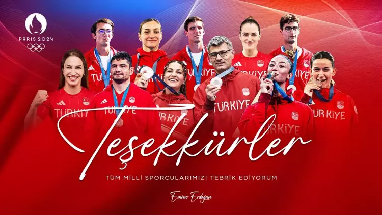 Emine Erdoğan'dan milli yıldızlara Olimpiyat teşekkürü