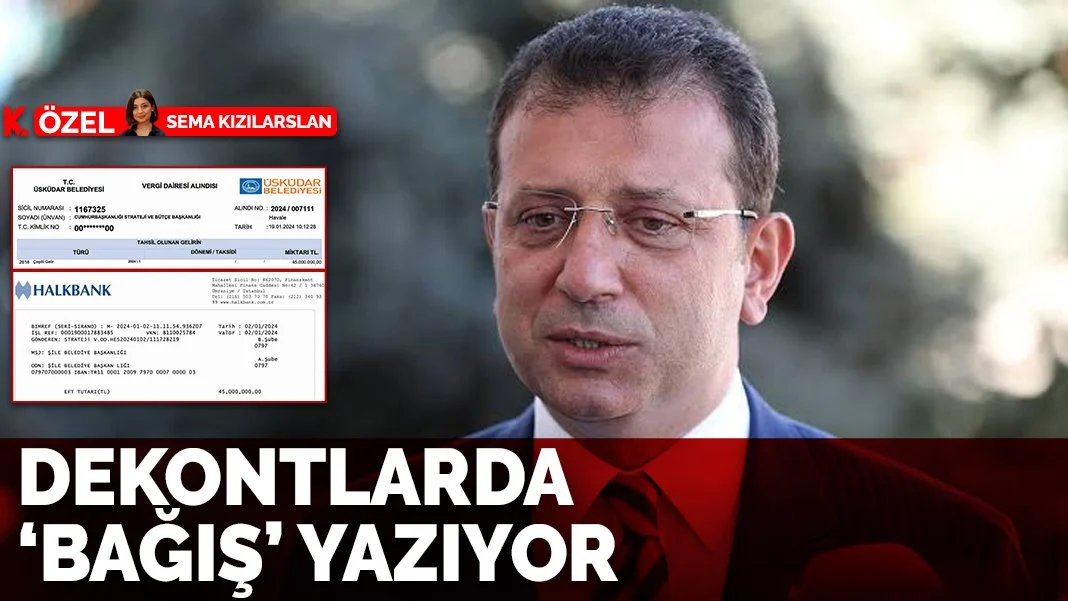 Ak Partili belediyelere giden 45 milyonluk desteklerin belgelerine ulaştı. Dekontlarda 'bağış' yazıyor
