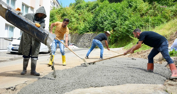 Giresun Belediyesi, üstyapı çalışmalarını sürdürüyor