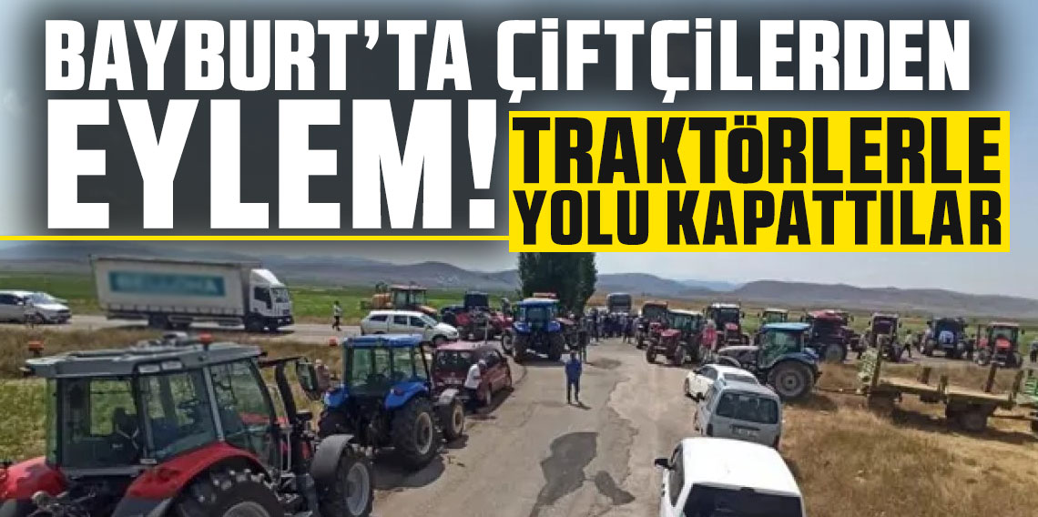 Bayburt'ta Çiftçilerden Traktörlü Eylem: Sulama Sorununa Tepki