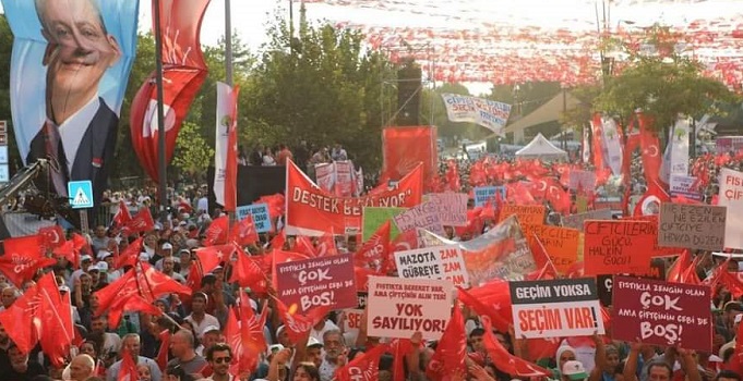 CHP ADIYAMAN'DAN GAZİANTEP FISTIK MİTİNGİNE TAM KADRO DESTEK