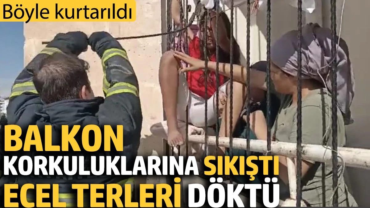Batman'da Balkon Korkuluğuna Sıkışan Çocuk Kurtarıldı