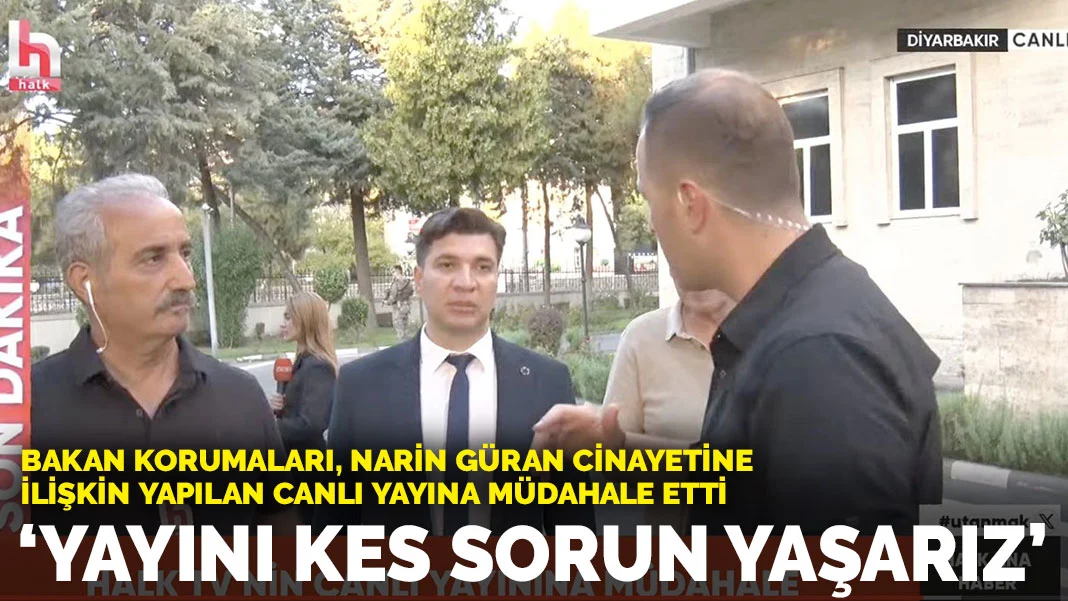 Bakan korumaları Diyarbakır'da Halk TV yayınına müdahale etti