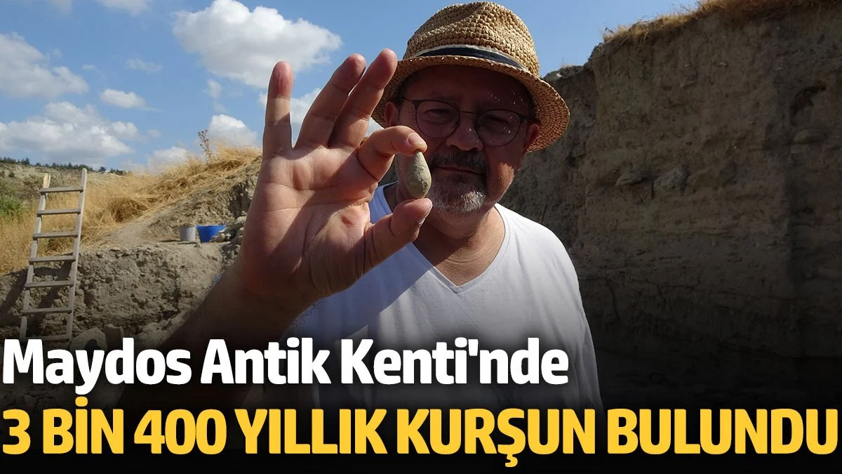 Maydos Antik Kenti'nde 3 Bin 400 Yıllık Kurşun Sapan Taşı Bulundu