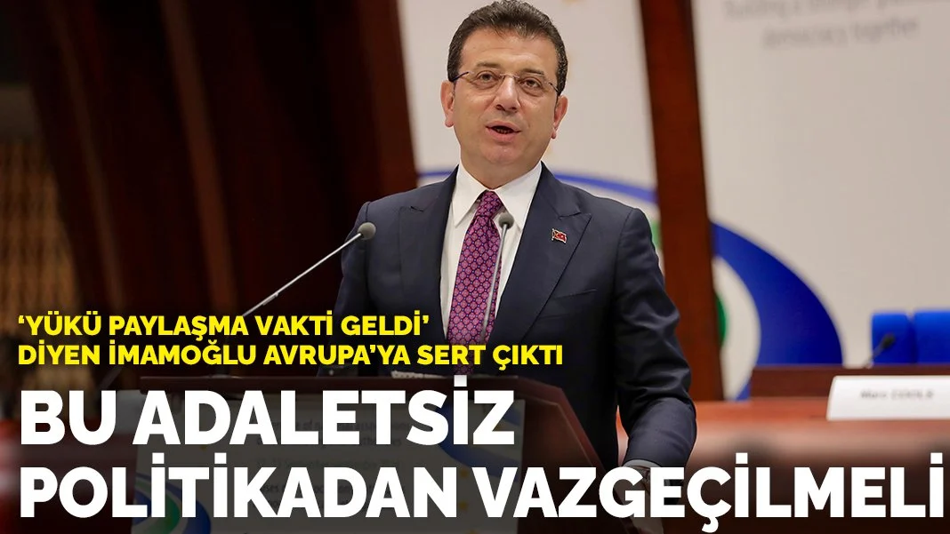 Yükü paylaşma vakti geldi' diyen İmamoğlu sert çıktı: Bu adaletsiz politikadan vazgeçilmeli