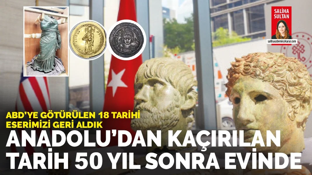 Anadolu’dan Kaçırılan 18 Tarihi Eser 50 Yıl Sonra Türkiye’ye Döndü