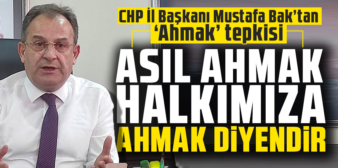  Mustafa Bak’ tan ‘Ahmak’ tepkisi: 'Asıl ahmak halkımıza ahmak’ diyendir.