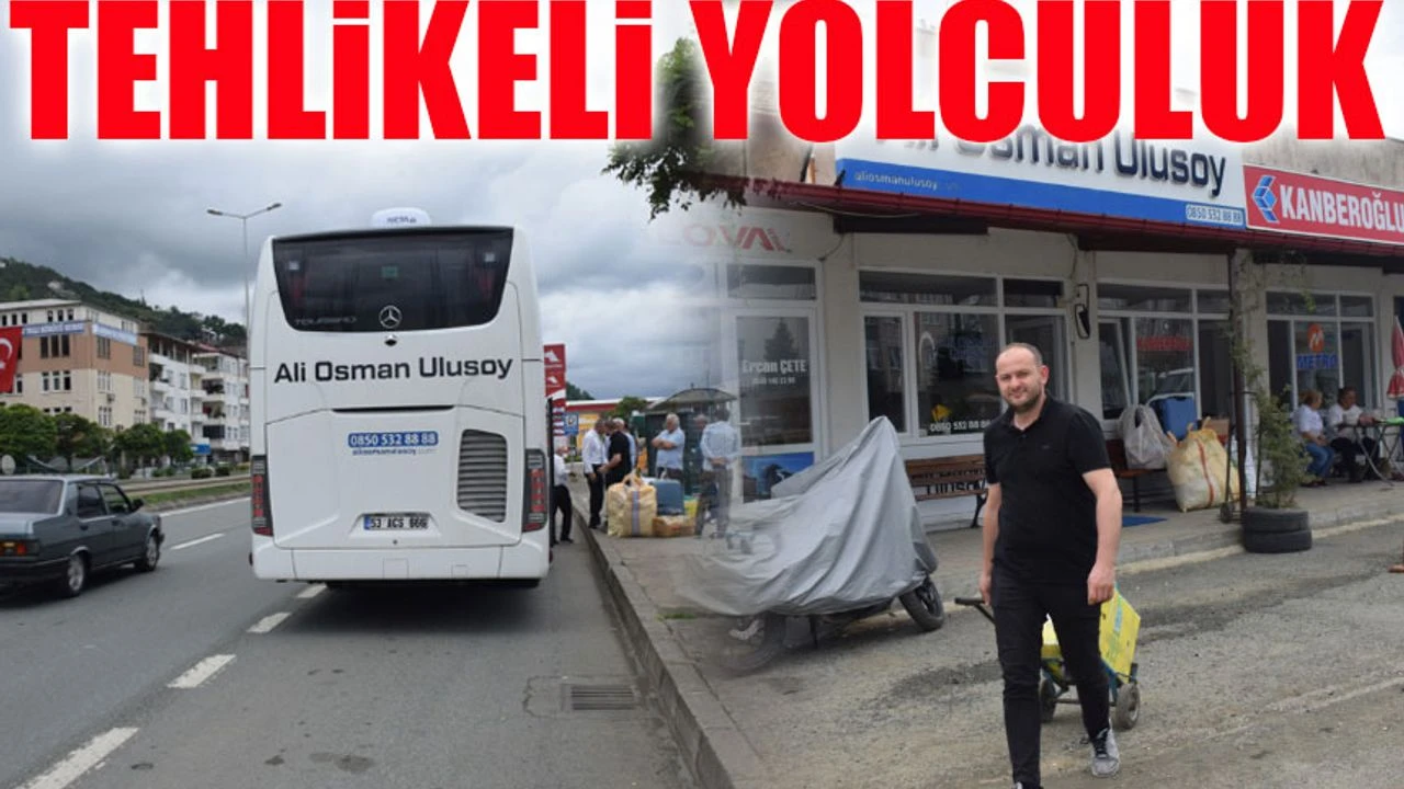 Çarşıbaşı’nda Otobüsler Terminale Giremiyor, Şoförler İsyan Etti: Tehlikeli Yolculuk Sürüyor