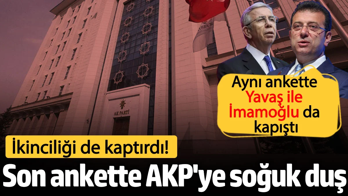 Son ankette AKP'ye soğuk duş! İkinciliği de kaptırdı