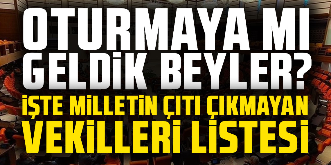 TBMM'nin ''çıtı çıkmayan'' vekilleri belli oldu: 48 vekil sadece oturmuş