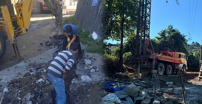 Pazar Belediyesi'nden İki Mahallede Altyapı Çalışmaları Sürüyor