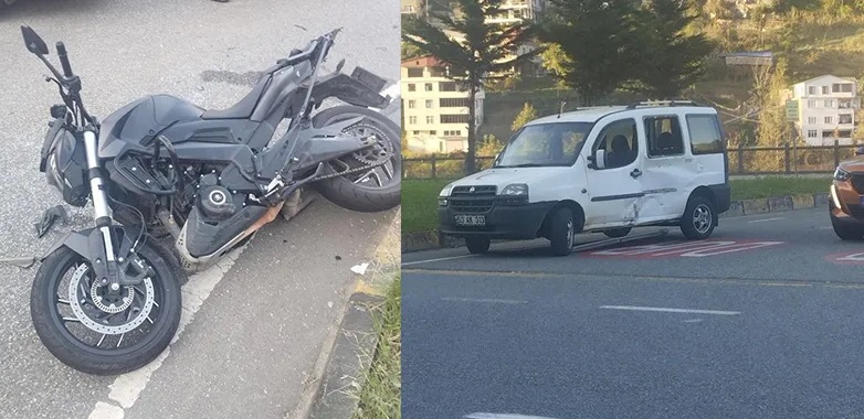 Rize'de Motosiklet Kazası: 1 Yaralı