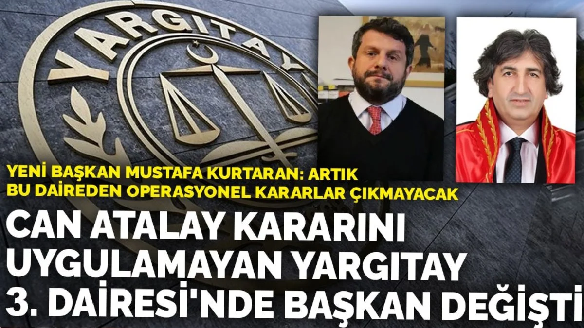 Yargıtay 3. Ceza Dairesi Başkanlığına Mustafa Kurtaran Seçildi