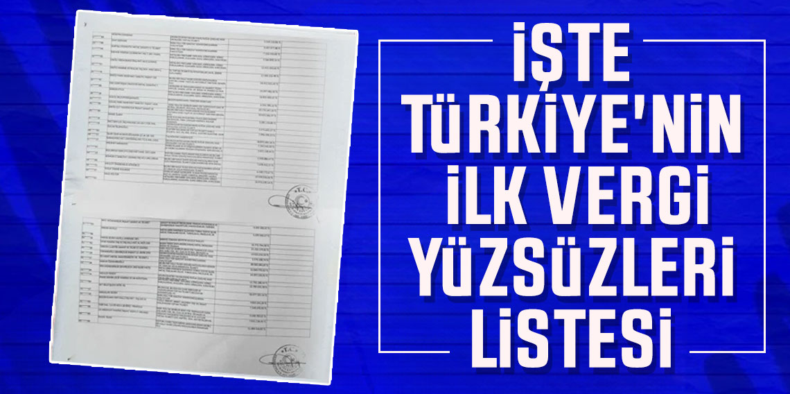 Hazine ve Maliye Bakanlığı İlk ‘Vergi Yüzsüzleri’ Listesini Yayınladı