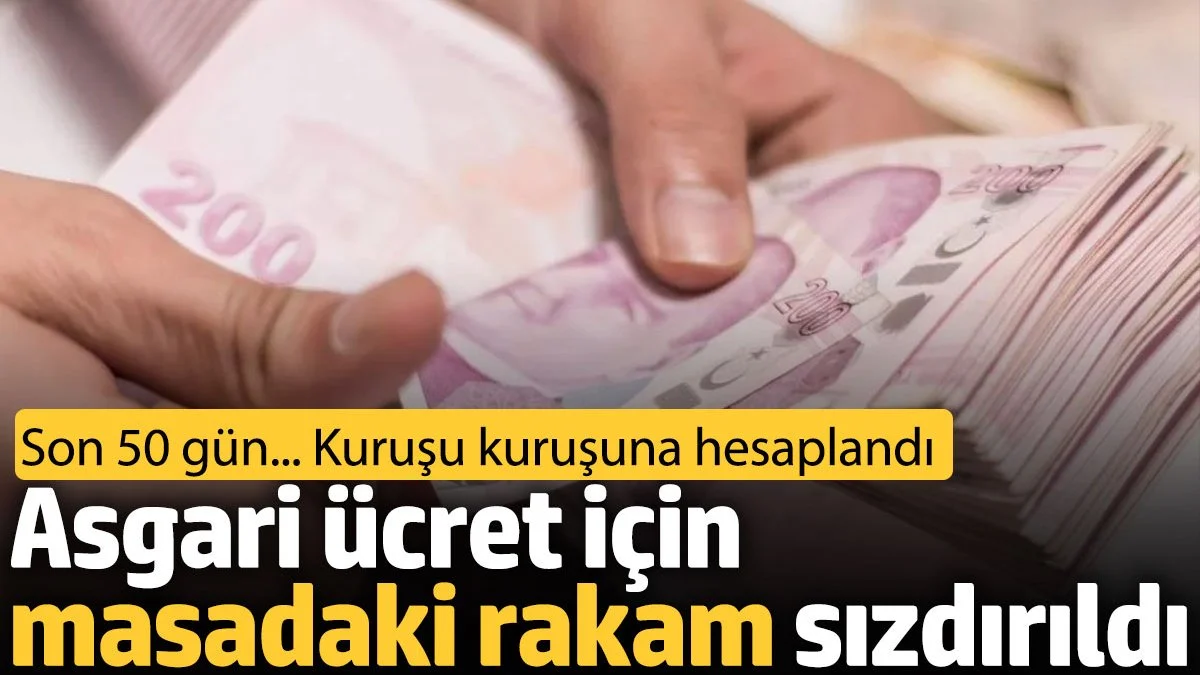 Asgari ücret için masadaki rakam sızdırıldı. Son 50 gün... Kuruşu kuruşuna hesaplandı