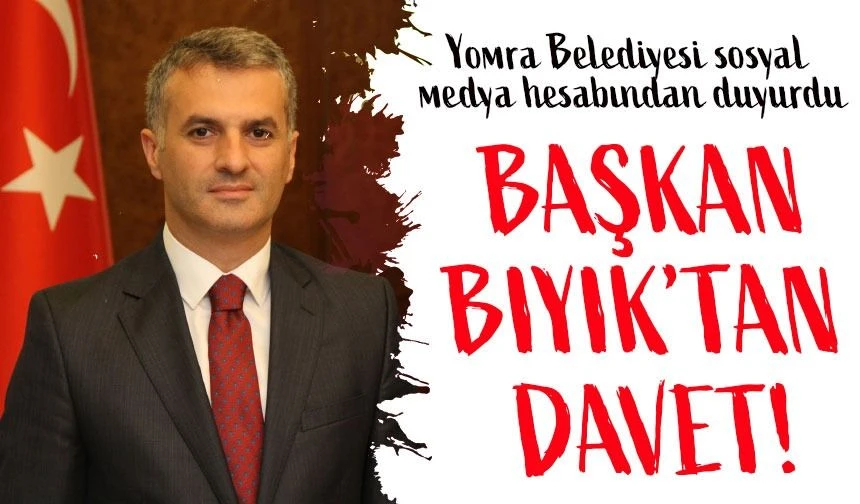 Başkan Bıyık'tan Yomra Halkına Çağrı: 