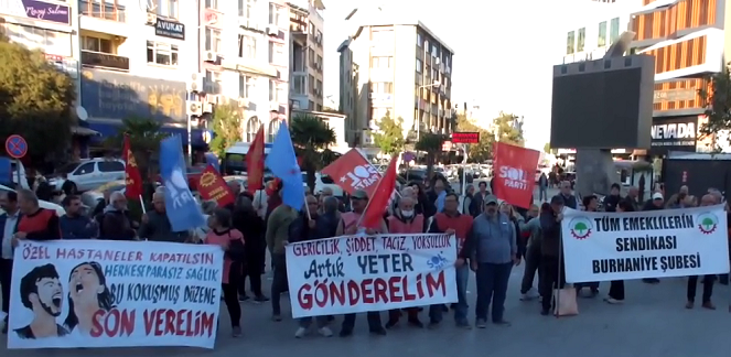 Burhaniye'de kadına şiddet ve çocuk cinayetlerine protesto: 