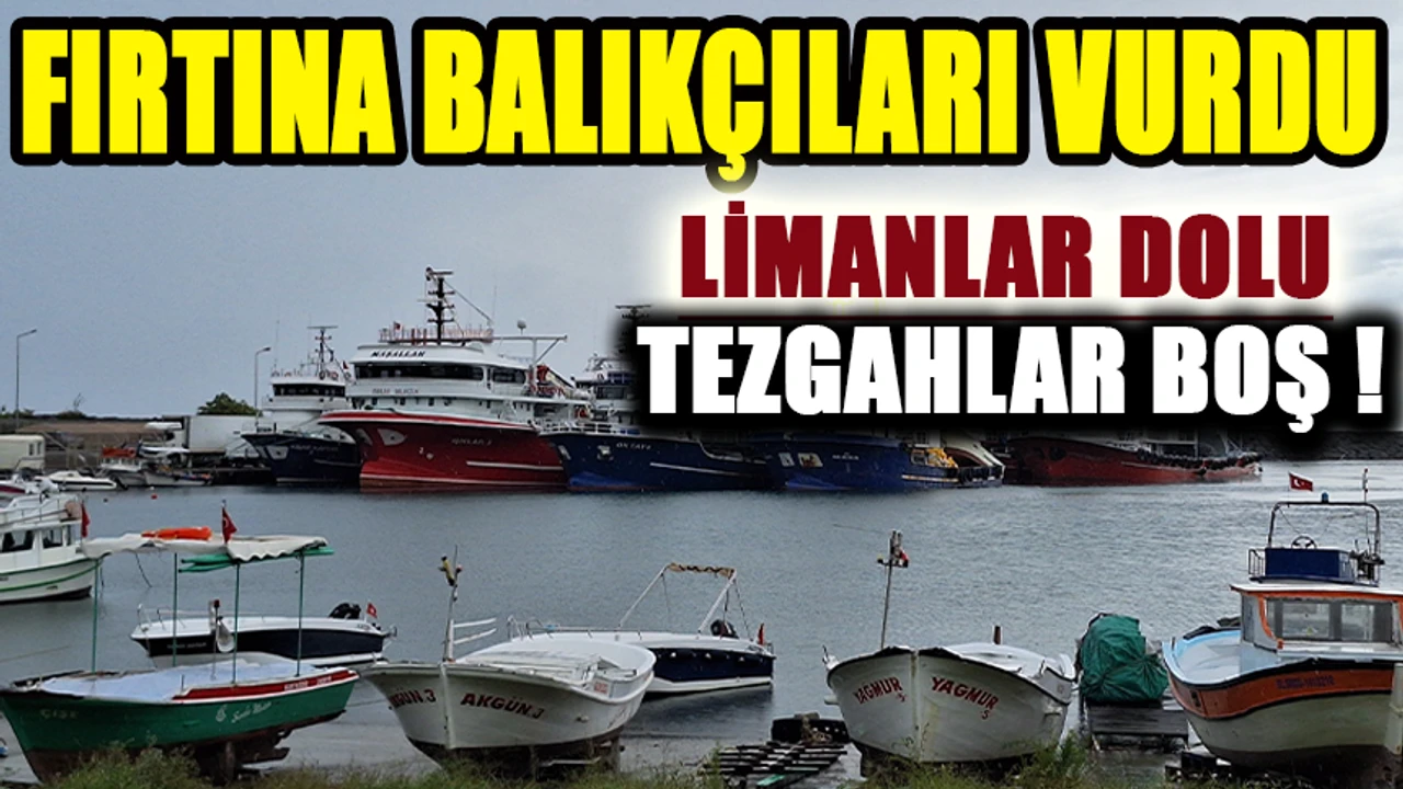 Fırtına ve Şiddetli Dalgalar Balıkçıları Zora Soktu