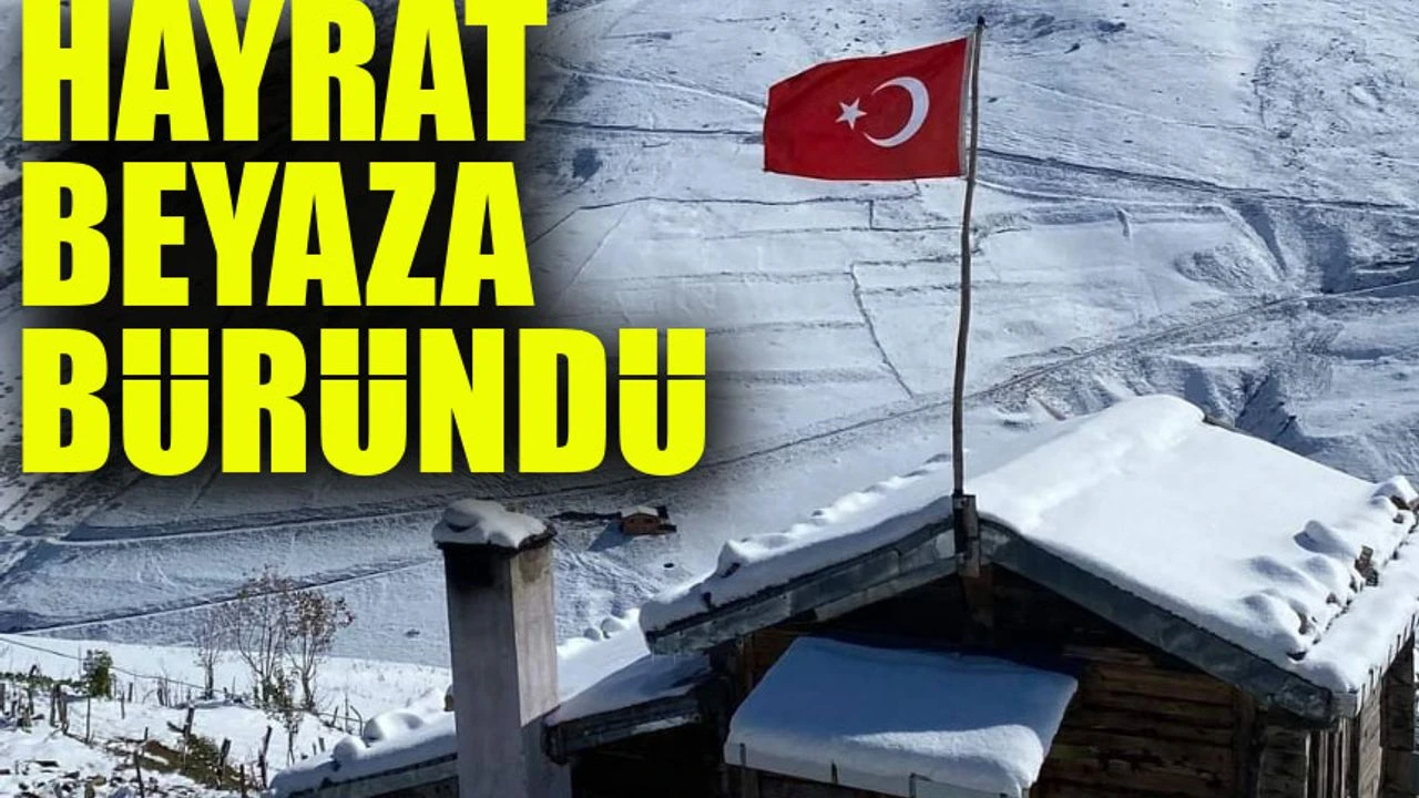 Hayrat İlçesi Beyaza Büründü: Kışın “Tatlı Çilesi” Başladı